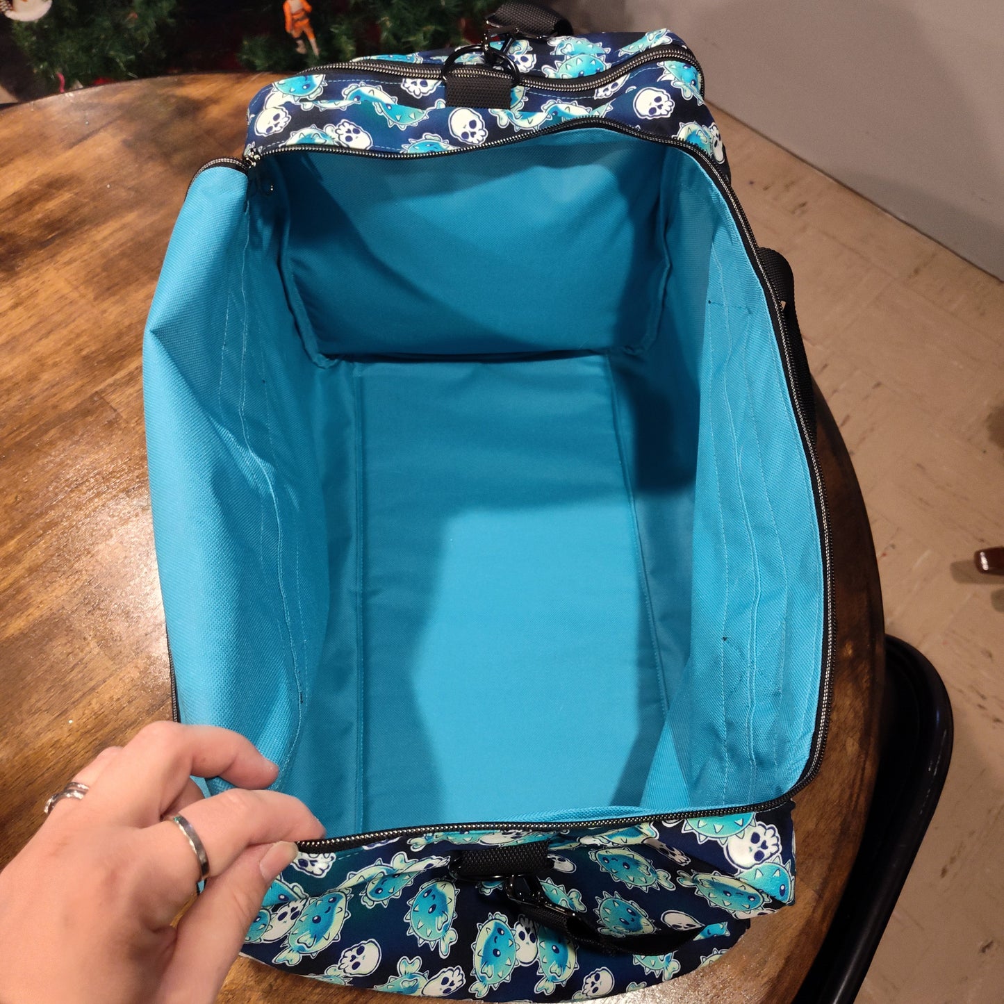 custom handmade duffle bag