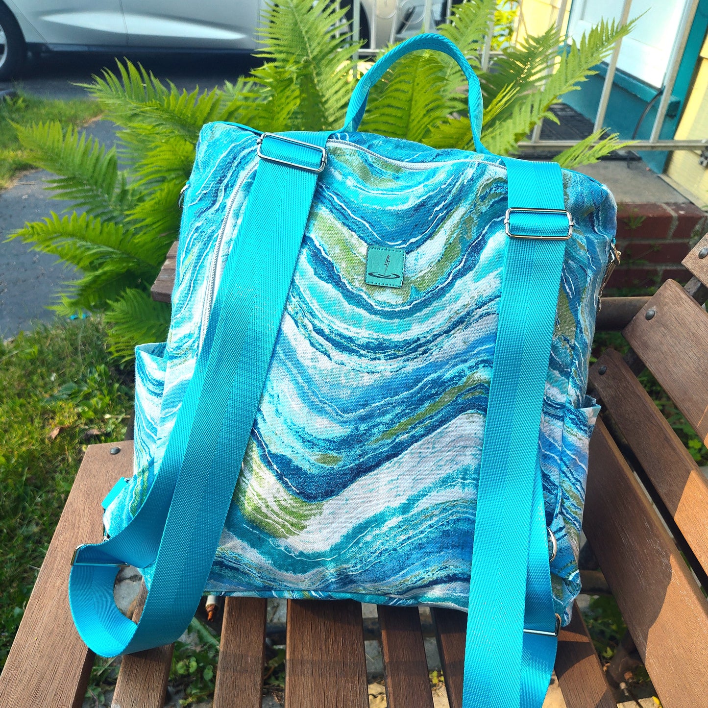 Blue Green Marble Guardian Backpack