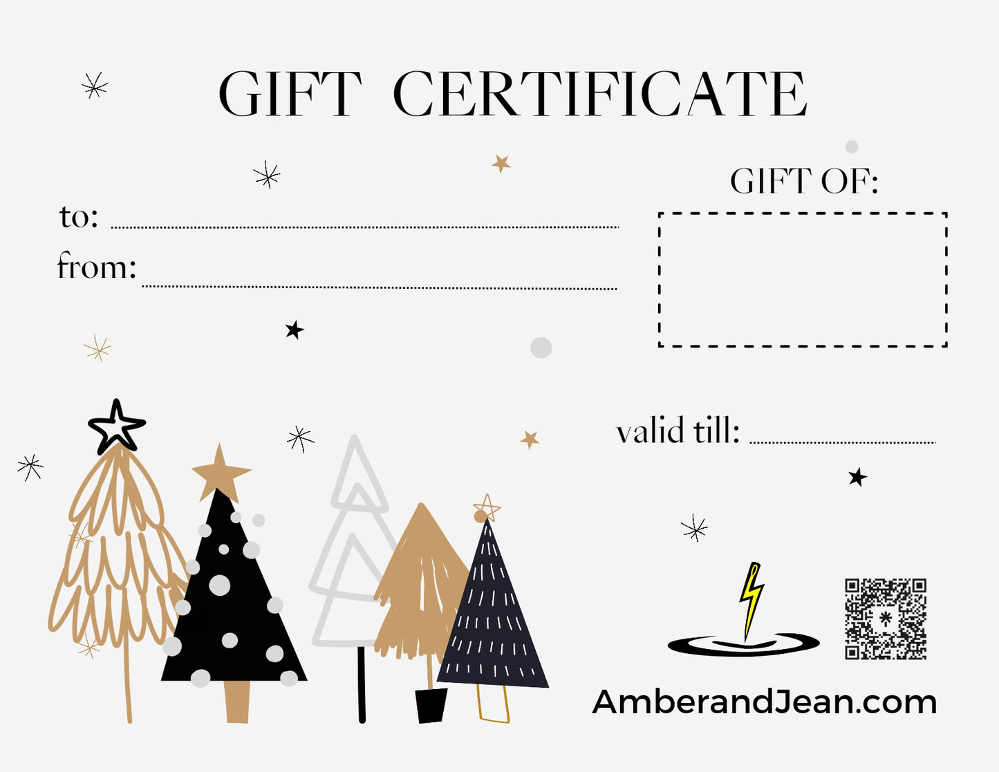 Gift Card for AmberandJean.com