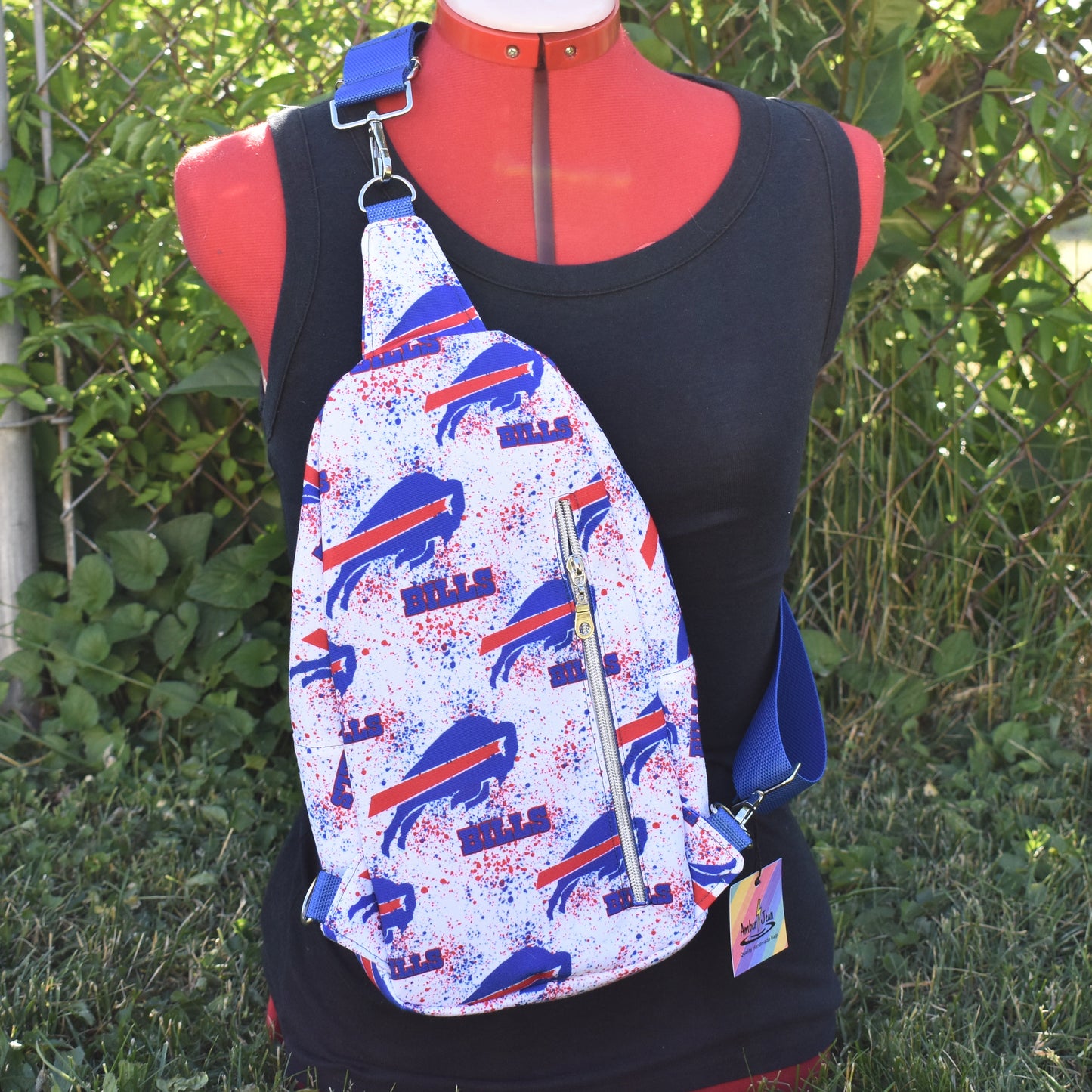 Football Buffalo Splatter Sling Backpack