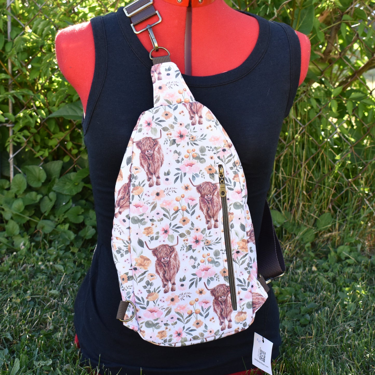 Highland Cow Sling Backpack