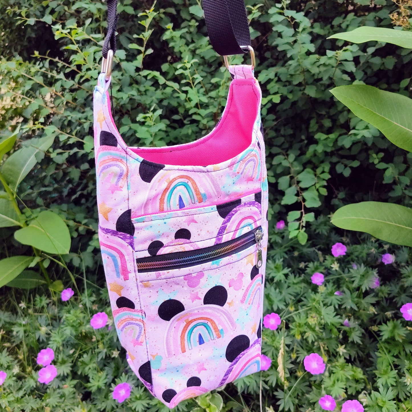 D Mouse Rainbows Water Bottle Bag