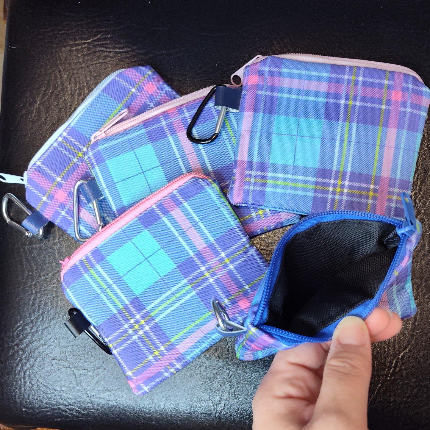 Plaid Purple Coin Purse