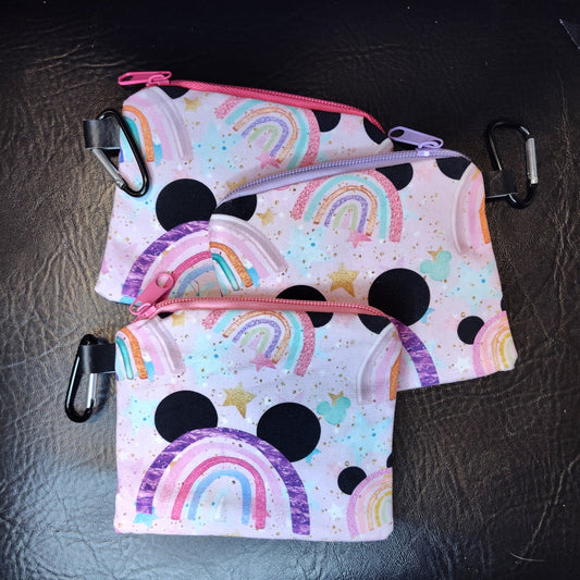 D Mouse Rainbows Coin Purse