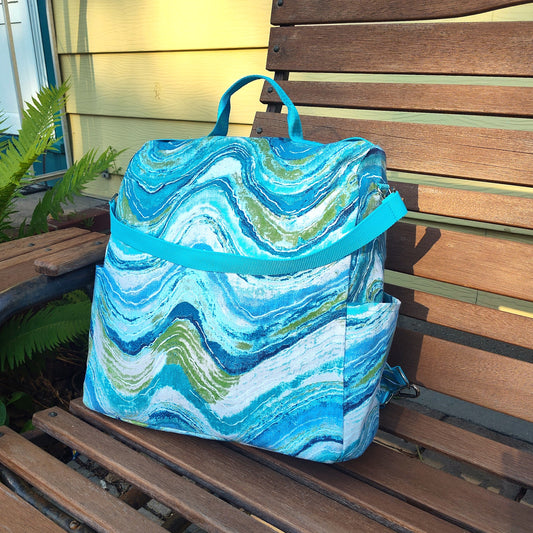 Blue Green Marble Guardian Backpack