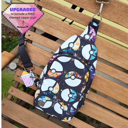 Pocket Monsters Ball Silhouette Sling Backpack