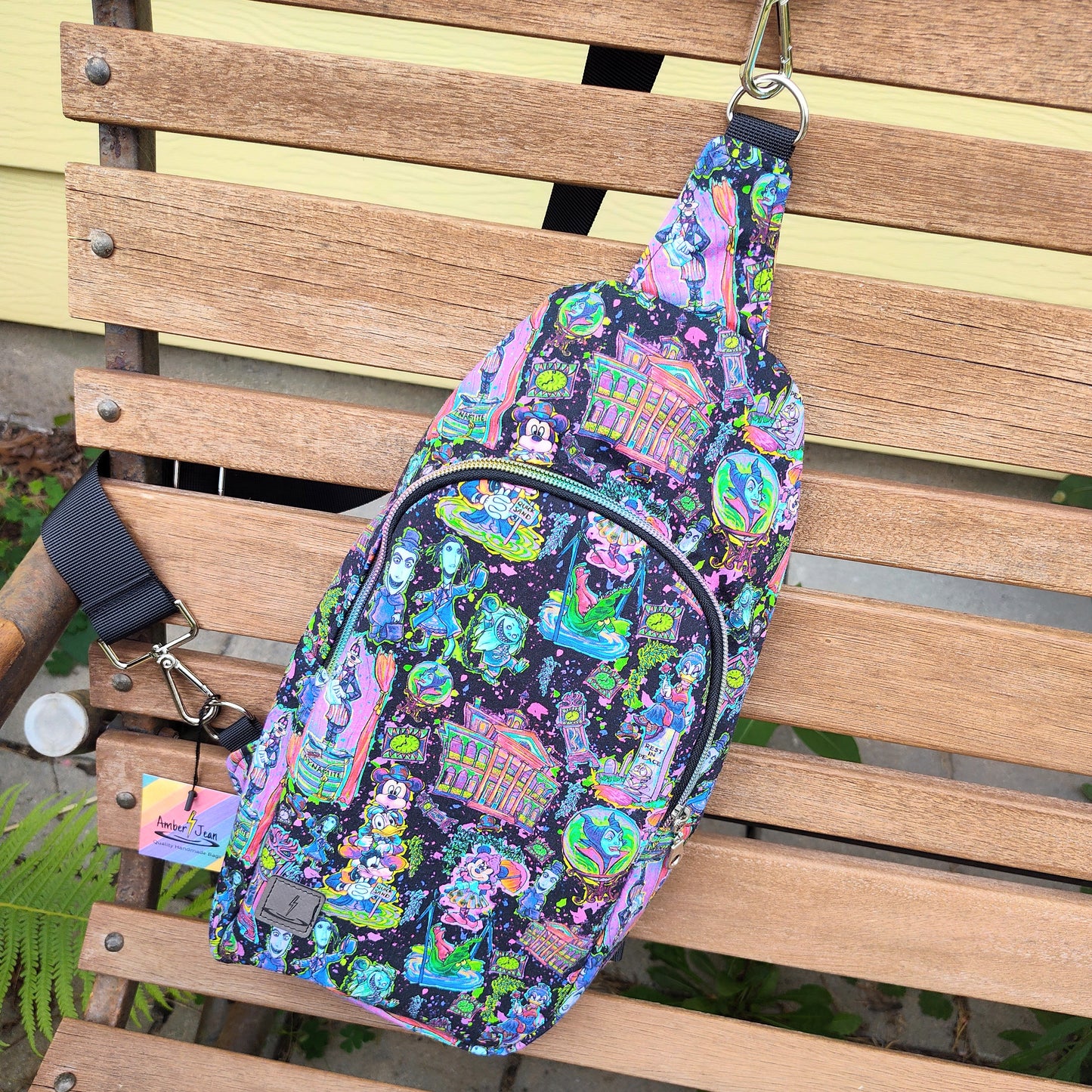 D Haunted Mashup Sling Backpack