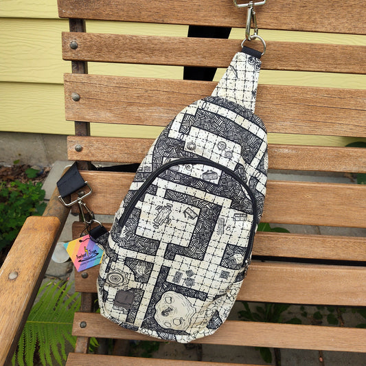 Dungeon Map Sling Backpack