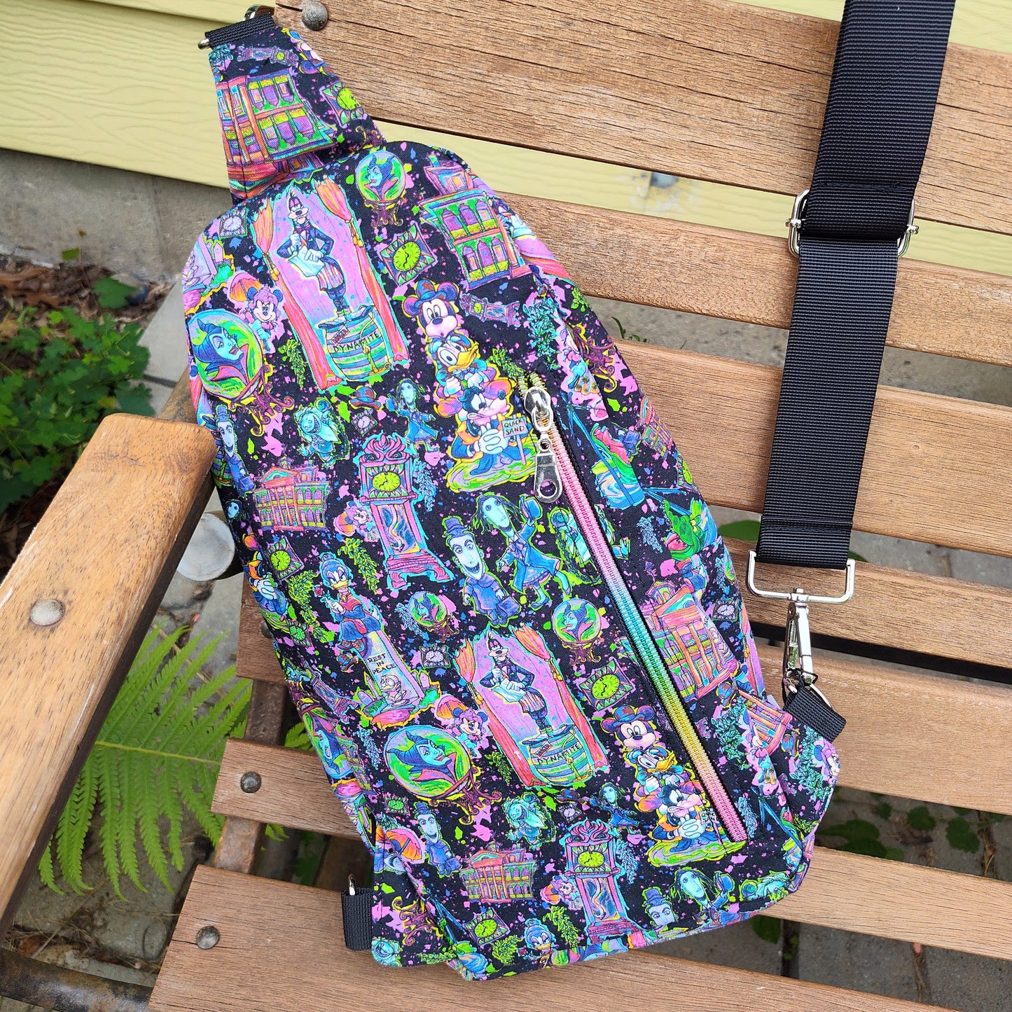 D Haunted Mashup Sling Backpack