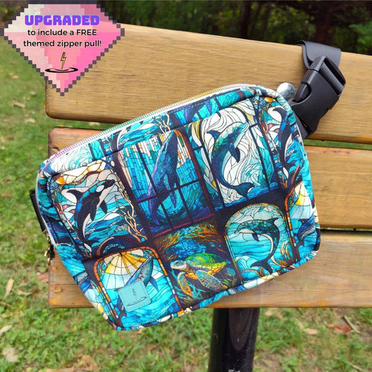 Stained Glass Sea Animals Calli Belt Bag